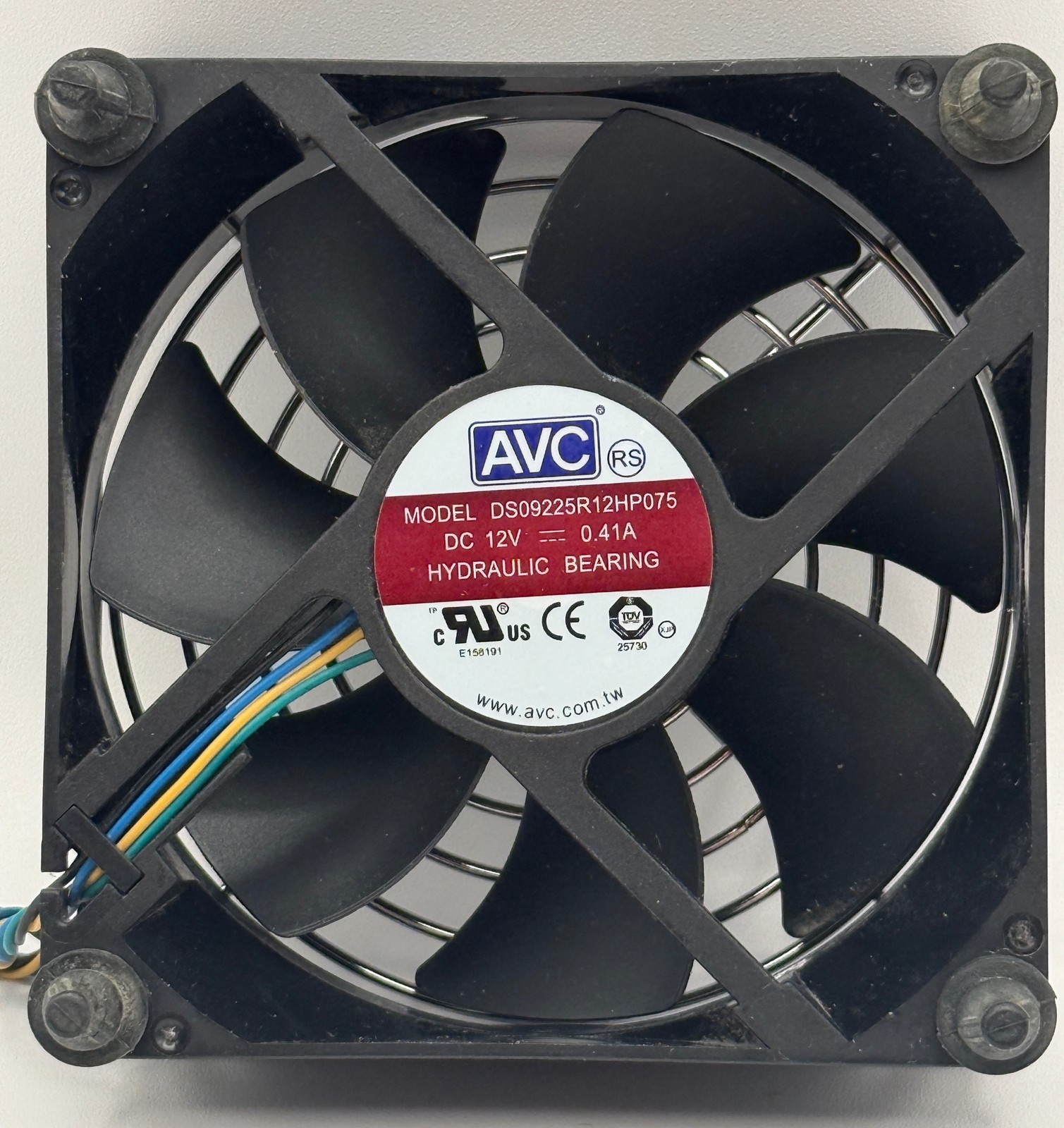 AVC 92mm Cooling Fan DS09225R12HP075 DC 12V 0.41A 4-Pin Hydraulic Bearing PC