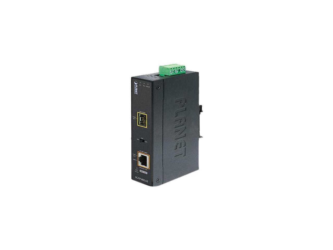 PLANET IGTP-805AT 1000Base-SX / LX to 10/100/1000Base-T 802.3at PoE Industrial M