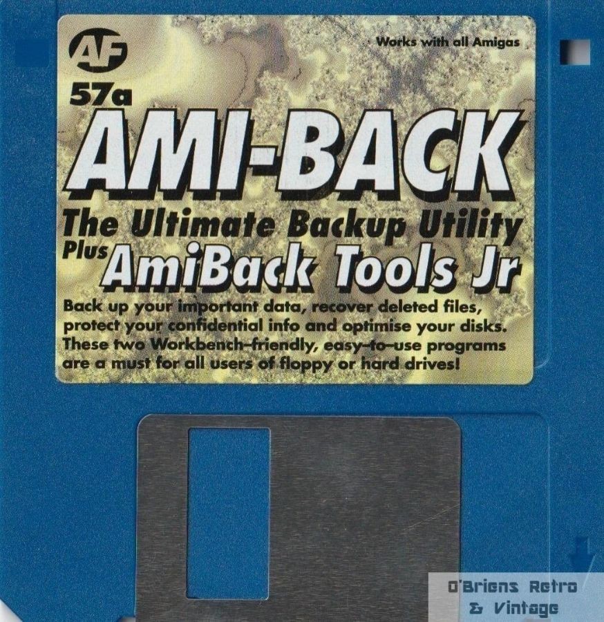 Amiga Format Coverdisk 57A, AmiBack, The Ultimate Backup Utility - Floppy Disk