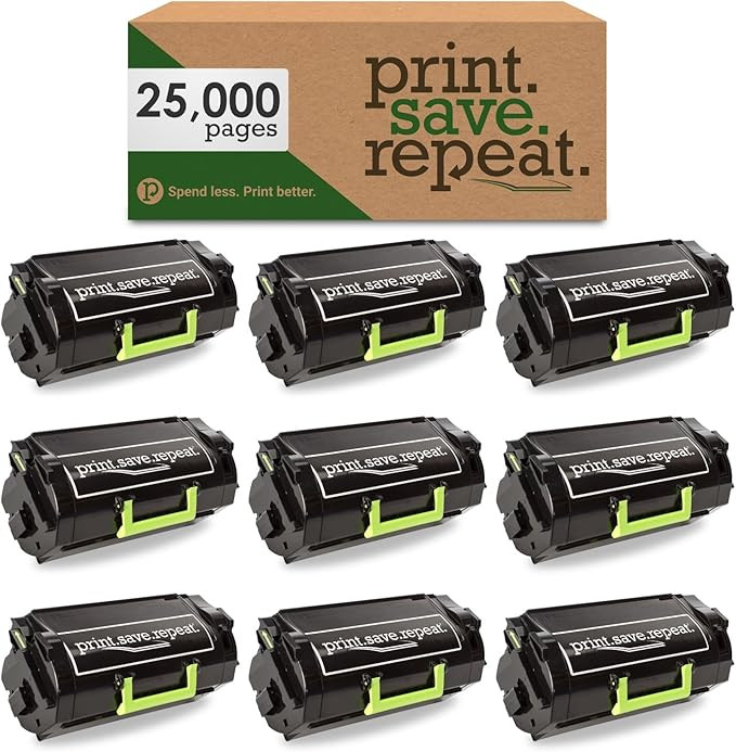 Print.Save.Repeat. Case of 9 Lexmark 521H Toner Cartridges for MS710/711