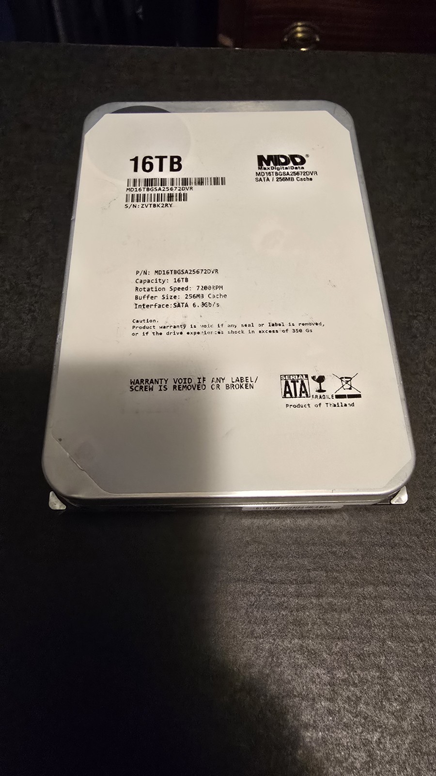 MDD 16 TB SATA Hard Drive Tested - Brand New - MaxDigitalData