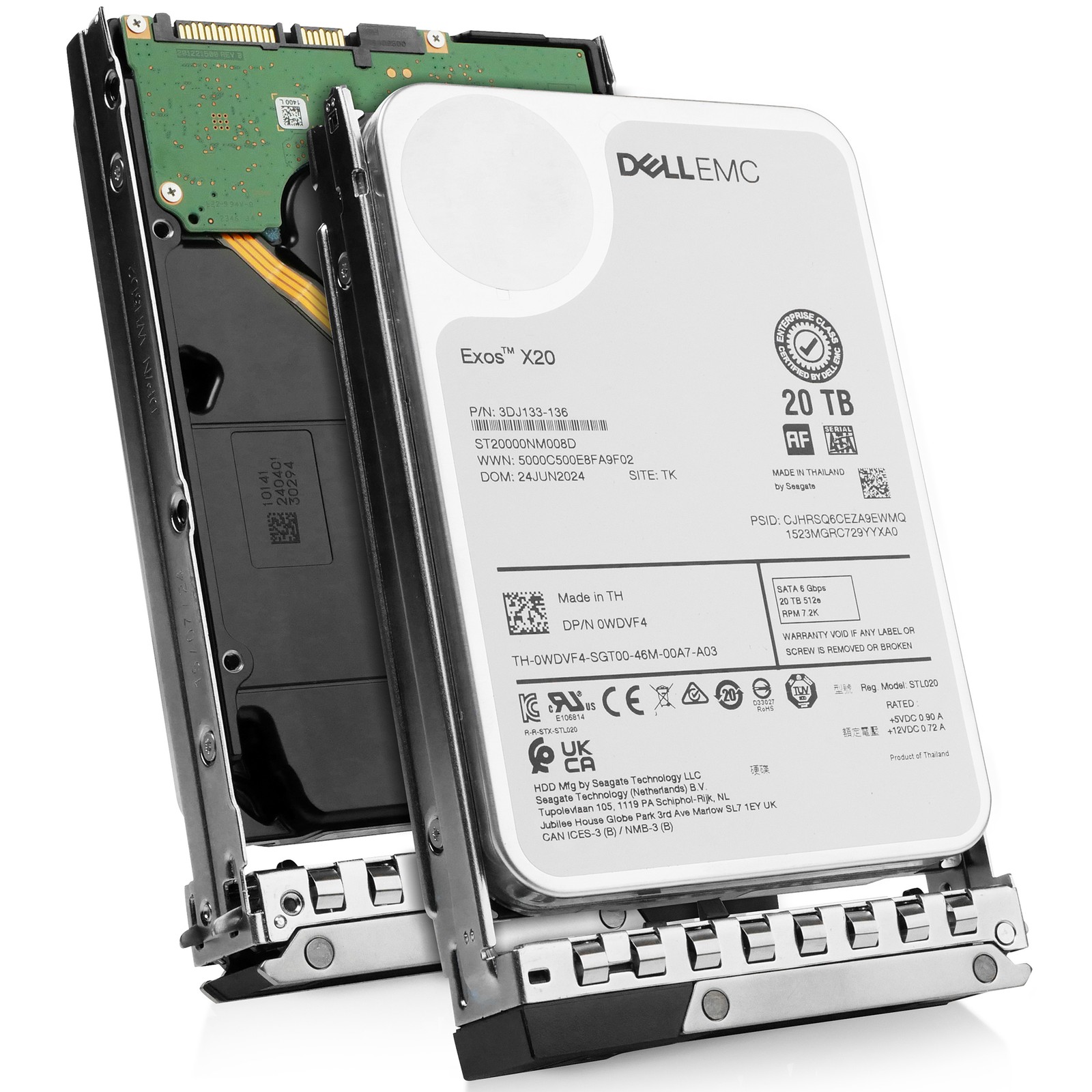 Dell 20TB 7.2K RPM SATA 6Gb/s 512e 3.5" Enterprise PowerEdge HDD 161-BBSV G16