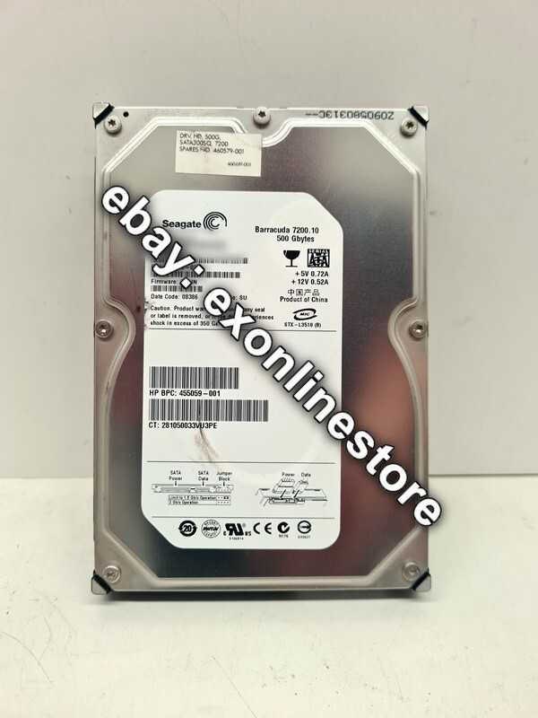 460579-001 - HP 500GB 7.2KRPM 3.5" SATA HDD