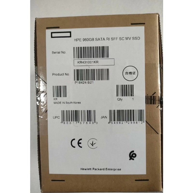 P18483-001 P18424-B21 HPE P18483-001 960GB P18424-B21 6G 2.5" SATA RI SSD Ge