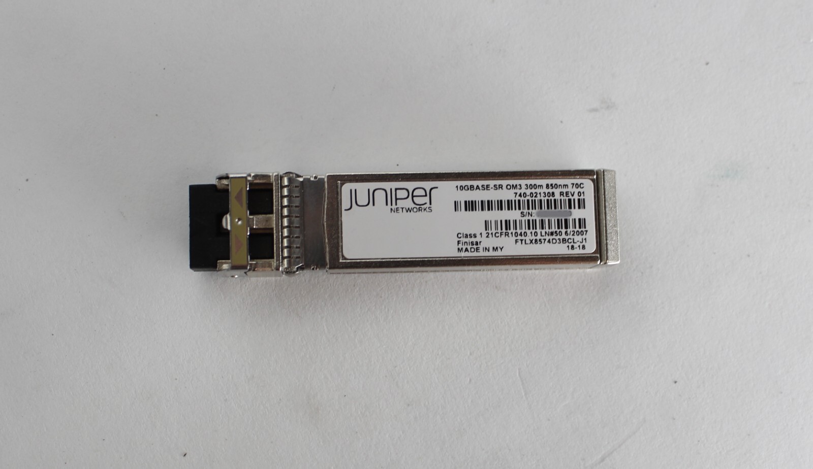 Juniper 740-021308 FTLX8574D3BCL-J1 10GBASE-SR Optical Transceiver