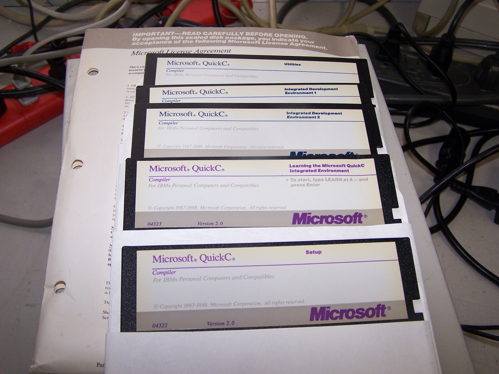 Micriosoft QuickC Version 2.0 Software  for PC - 1987,88