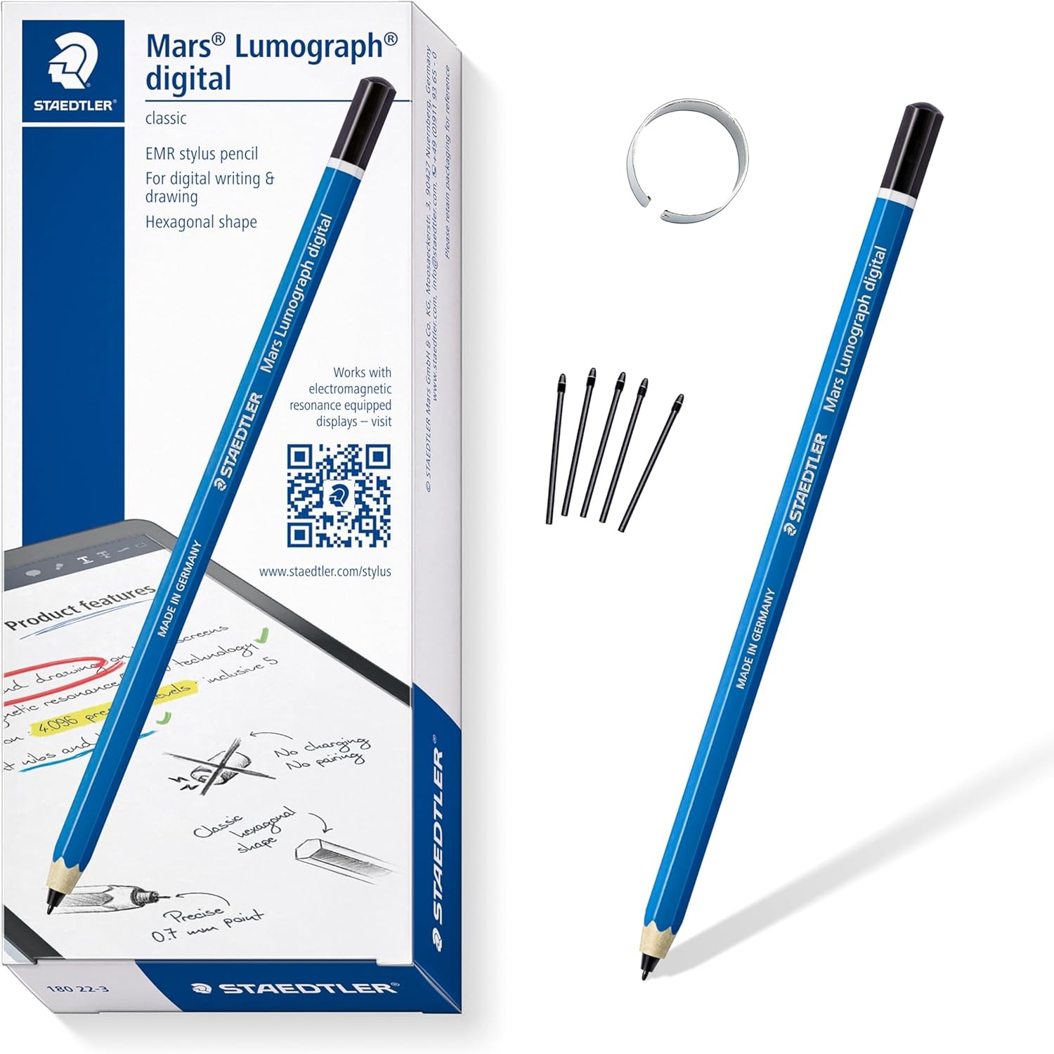STAEDTLER Mars Lumograph Classic Digital Stylus Pen: No Charging, EMR Palm