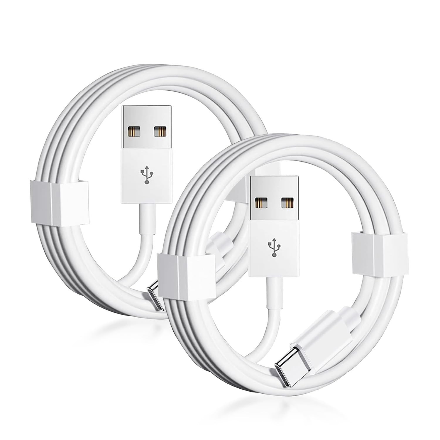 2-Pack 1.5FT Short Car Carplay Cable for iPhone 17 15 16 /Air/ 1.5FT, White