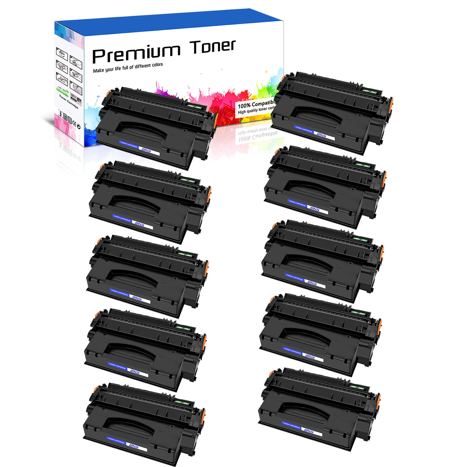 10PK Black Q5942A Toner Cartridge For HP LaserJet 4200dtns 4200dtnsl 4300 4300n