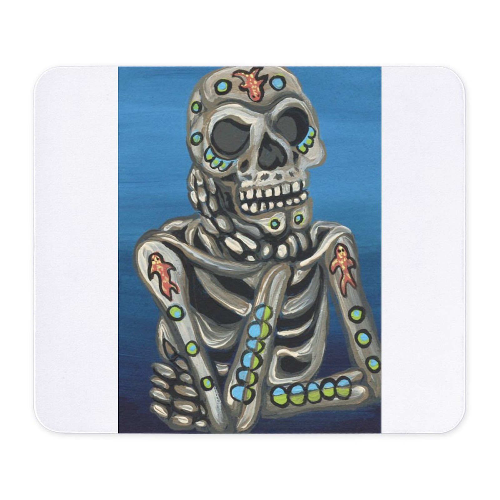 CafePress Sugar Skull Day Of The Dead Mousepad  (2039335708)
