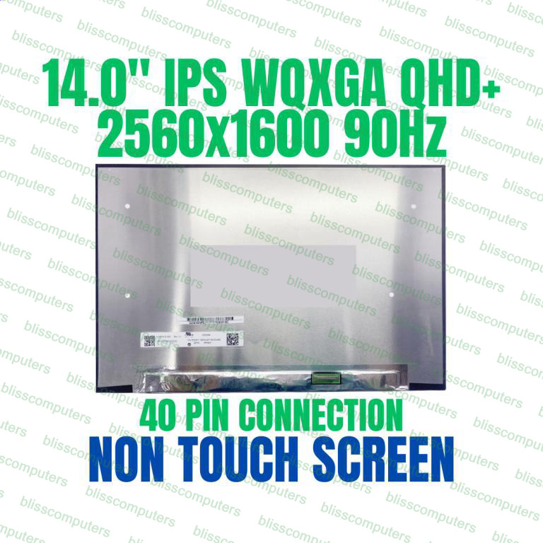 14" B140QAN09.H HW 0A LED LCD Screen Display 2560x1600 40 Pin Non Touch