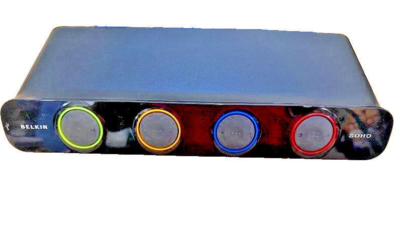 Belkin OmniView SOHO 4Port KVM Switch with Audio F1DS104L 19AB2 G2U