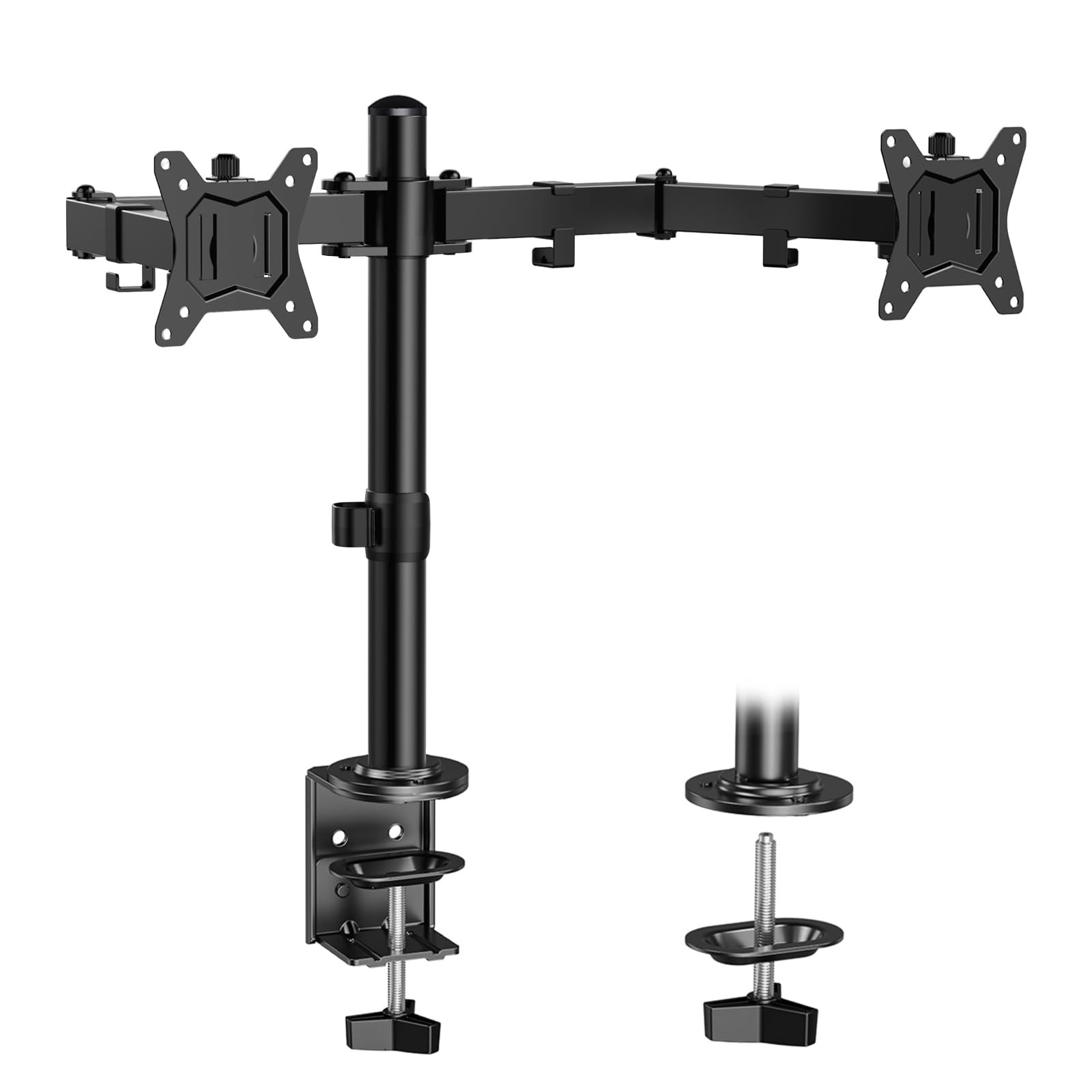 ErGear Dual Monitor Stand, Heavy Duty Adjustable Monitor Desk Mount for 2 Scr...