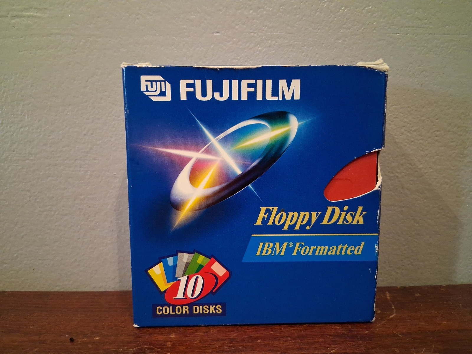 Fujifilm 3.5 Floppy Disks 1.44MB 2HD IBM Formatted 10 Pack Colored Disks