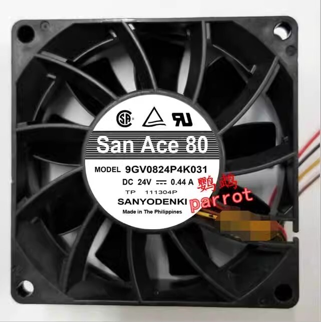 1PCS Sanyo San Ace 80 9GV0824P4K011 8025 DC24V 0.44A 4-Wire Inverter Cooling Fan