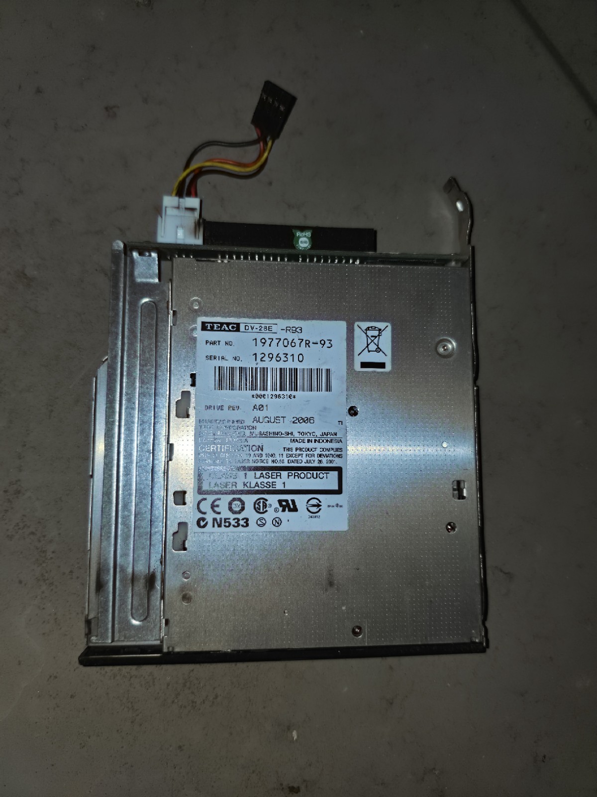 Teac DV-28E 1977067r-93 from supermicro DVD-ROM Drive IDE 2006
