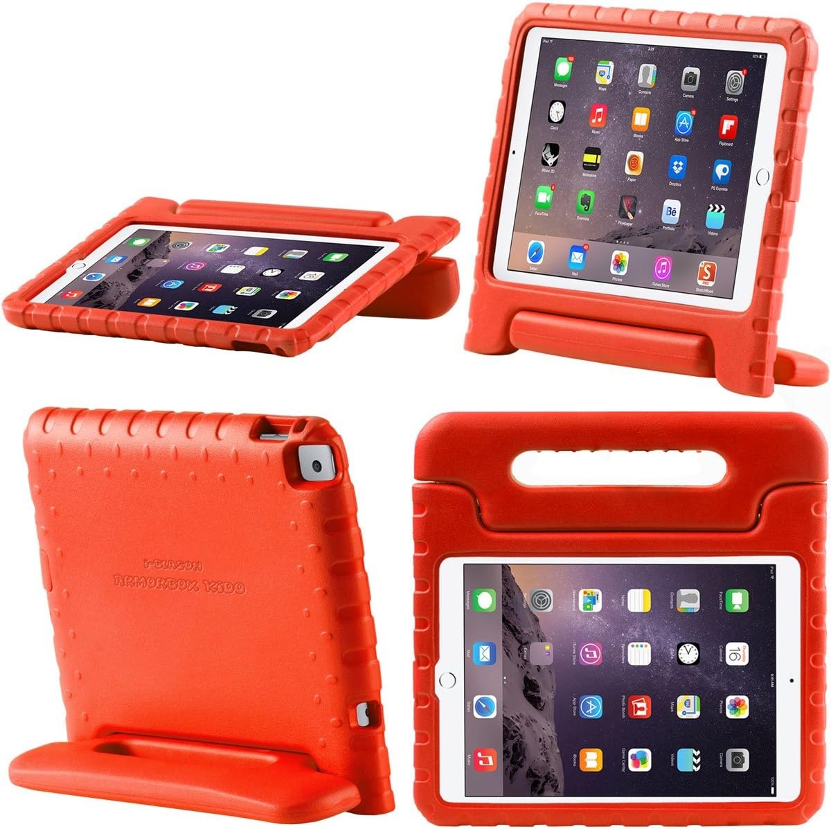 i-Blason KIDO Case For Apple iPad 9.7 in 2017/2018 Kid-friendly Stand Cover, Red