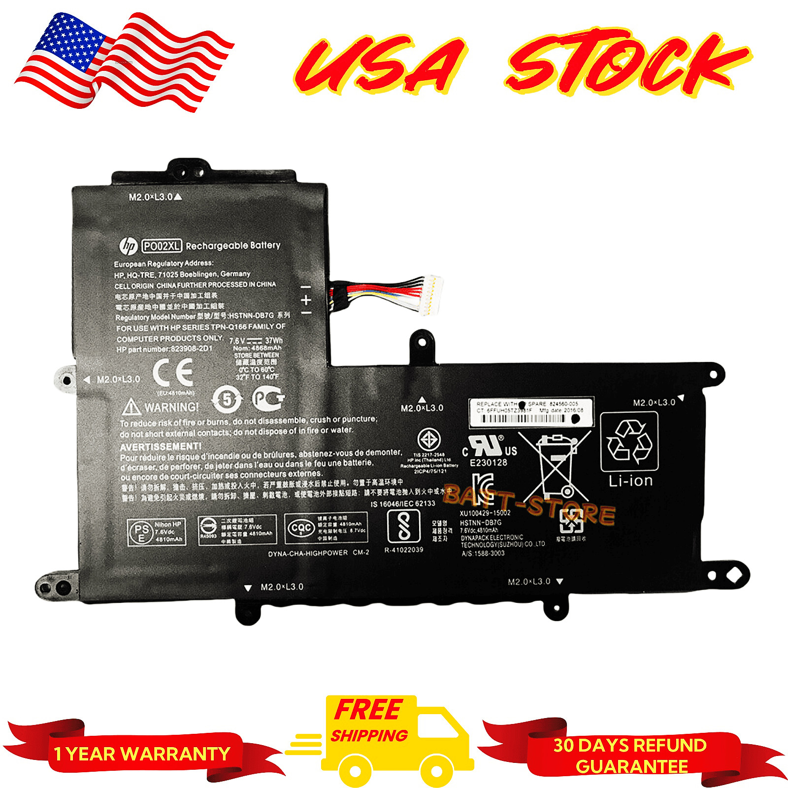 PO02XL GENUINE Battery for  HP Stream 11 Pro G2 G3 G4 G5  11-Y007UR 11-Y053NA