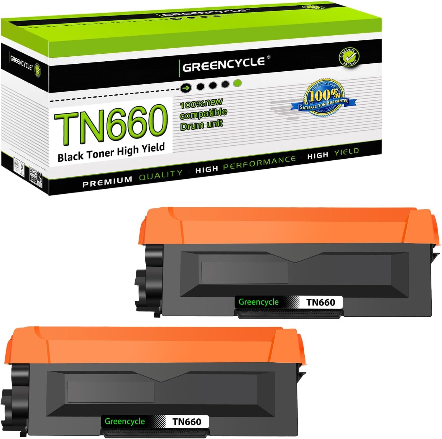 2PK TN660 Toner Cartridge Compatible For Brother MFC-L2740DW L2700DW HL-L2320D