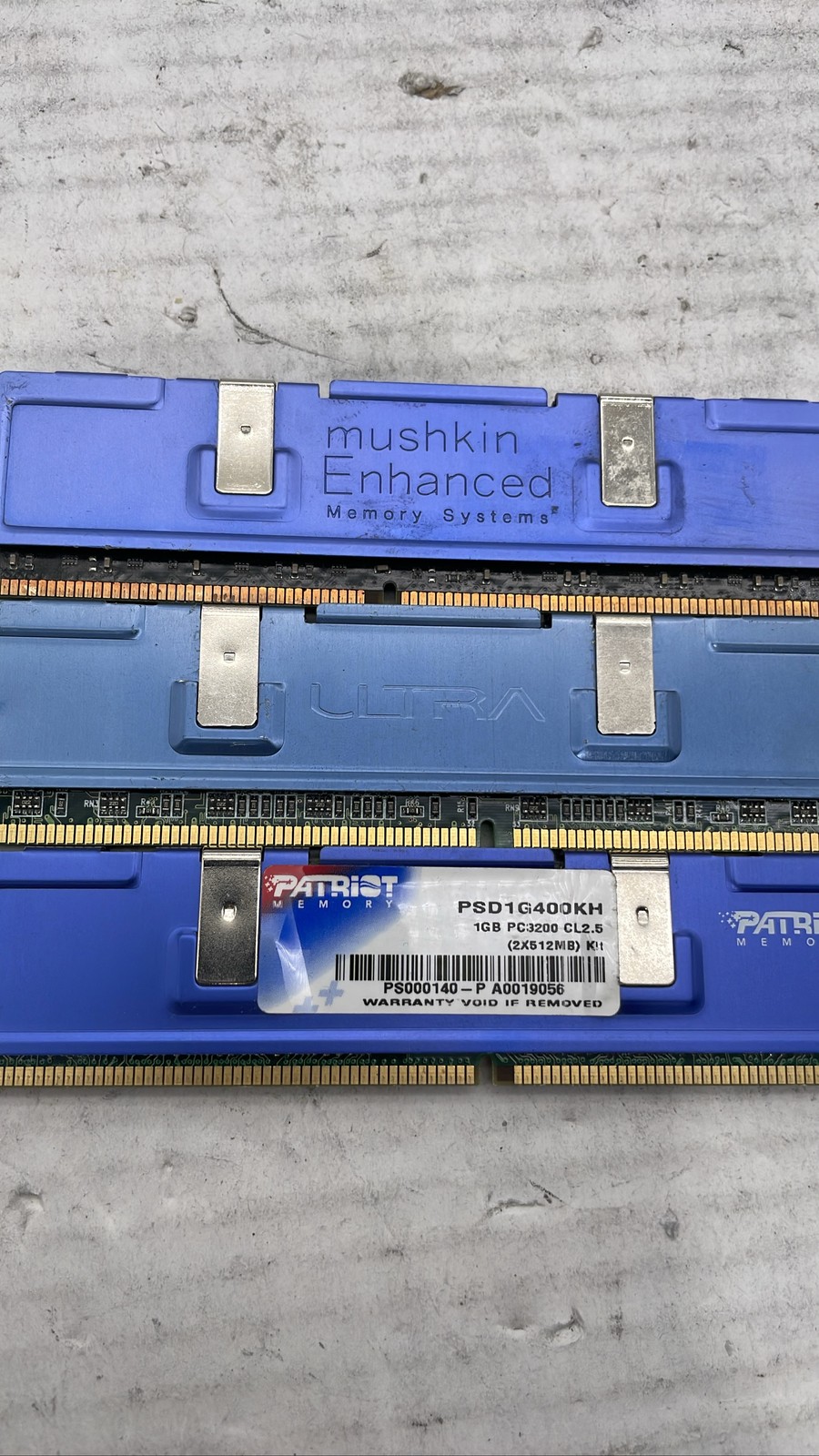 Patriot Memory PSD1G400KH 1GB 2x512MB PC3200 CL2.5 Desktop RAM Lot of 3
