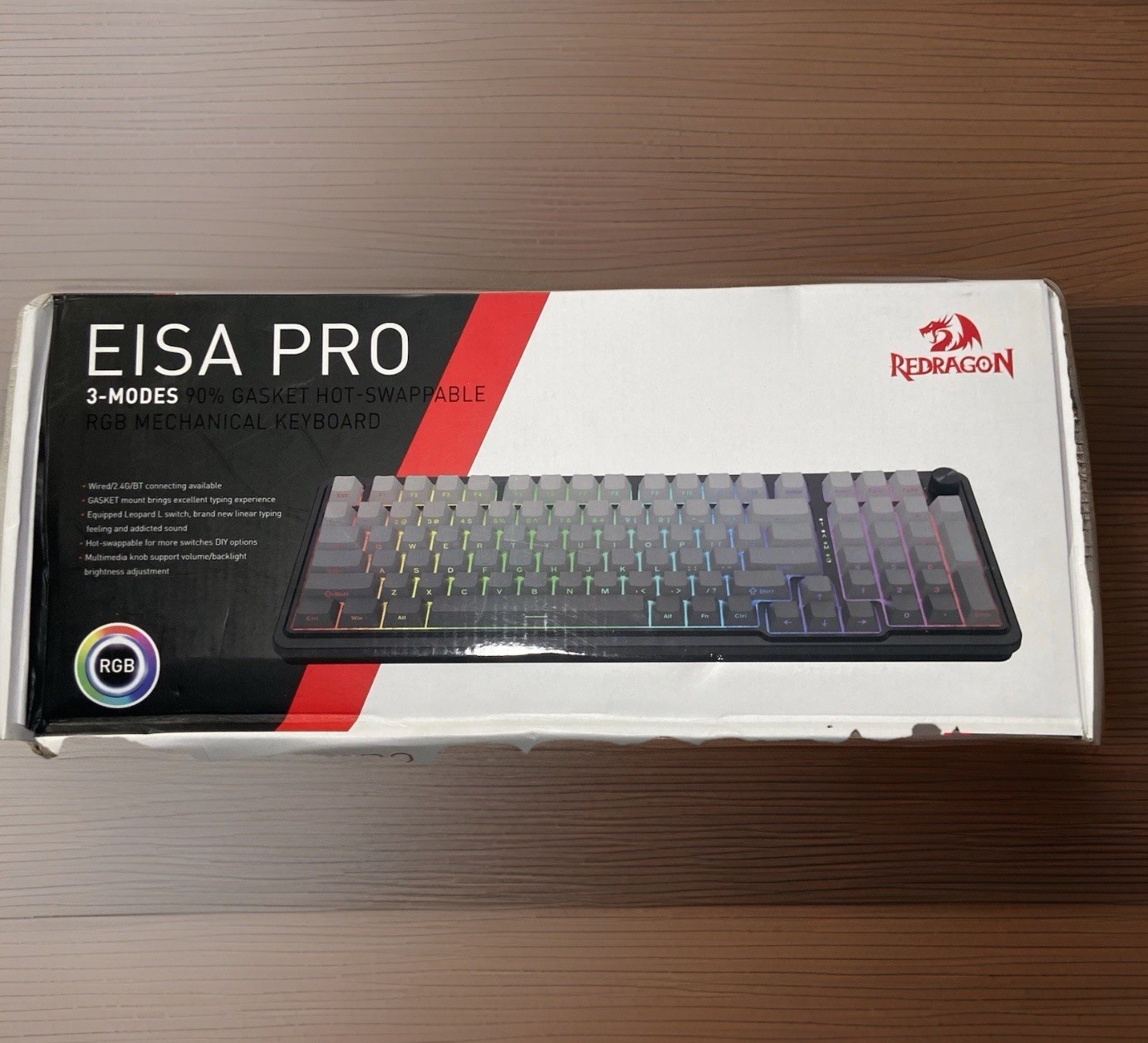 Redragon K686 PRO RGB Wireless Gaming Keyboard, PBT Mechanical 98 Keys, Hot-Swap
