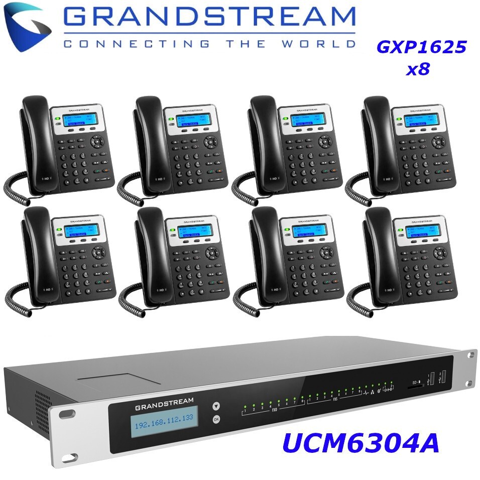 - AUDIO ONLY - Grandstream UCM6304A IP PBX 4FXO 4FXS Appliance + 8 GXP1625