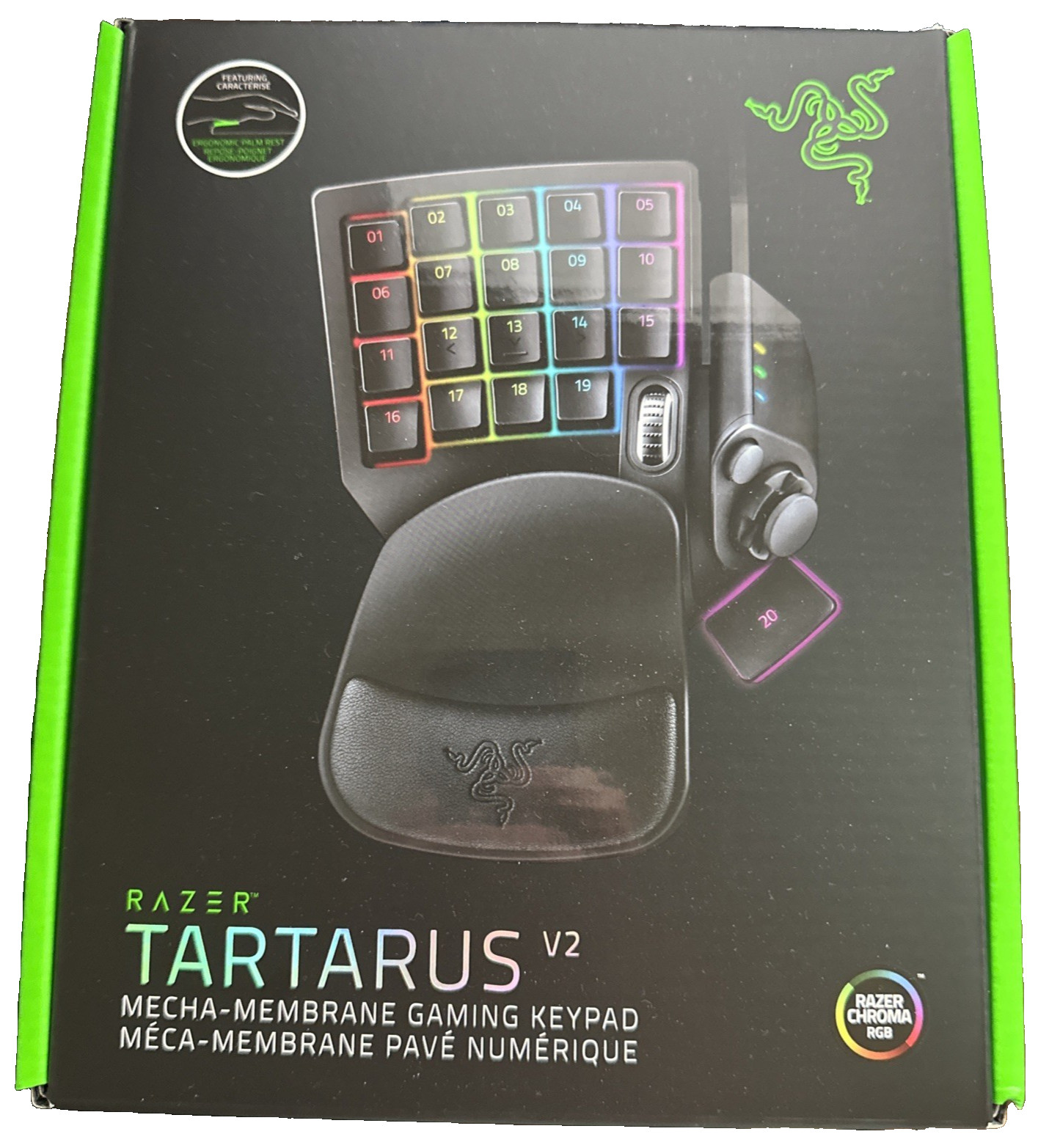 Razer Tartarus v2 Gaming Keypad: Mecha-Membrane Key Switches - Classic Black 