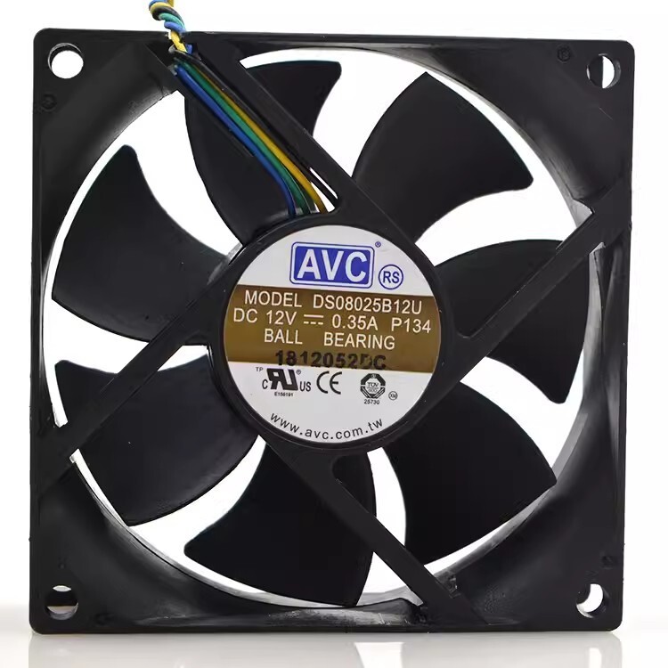 AVC 8025 DS08025B12U DC12V 0.70A 8CM 4-Pin Cooling Fan
