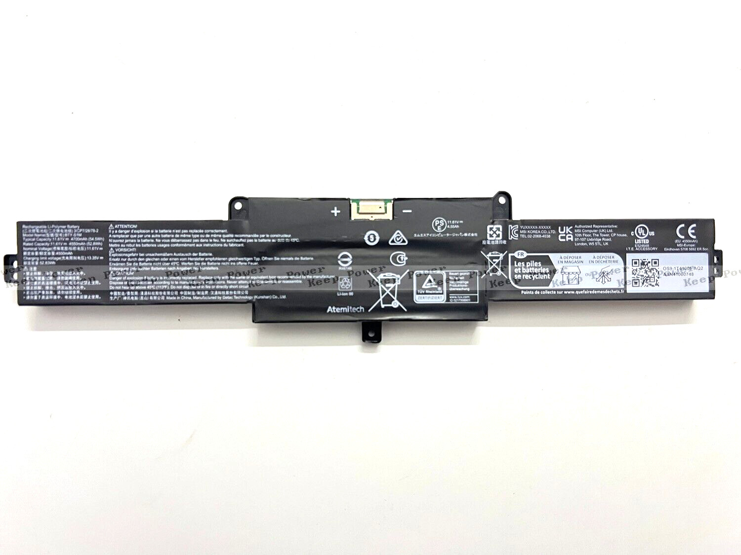 BTY-S1M Battery For Msi Claw A1M A1M-050US A1M-051US Handheld Gaming Tablet PC