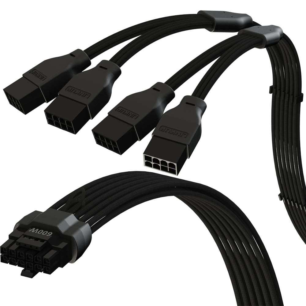 45cm 12VHPWR GPU Power Extension Cable for NVIDIA RTX 5070 5080 12+4 Pin