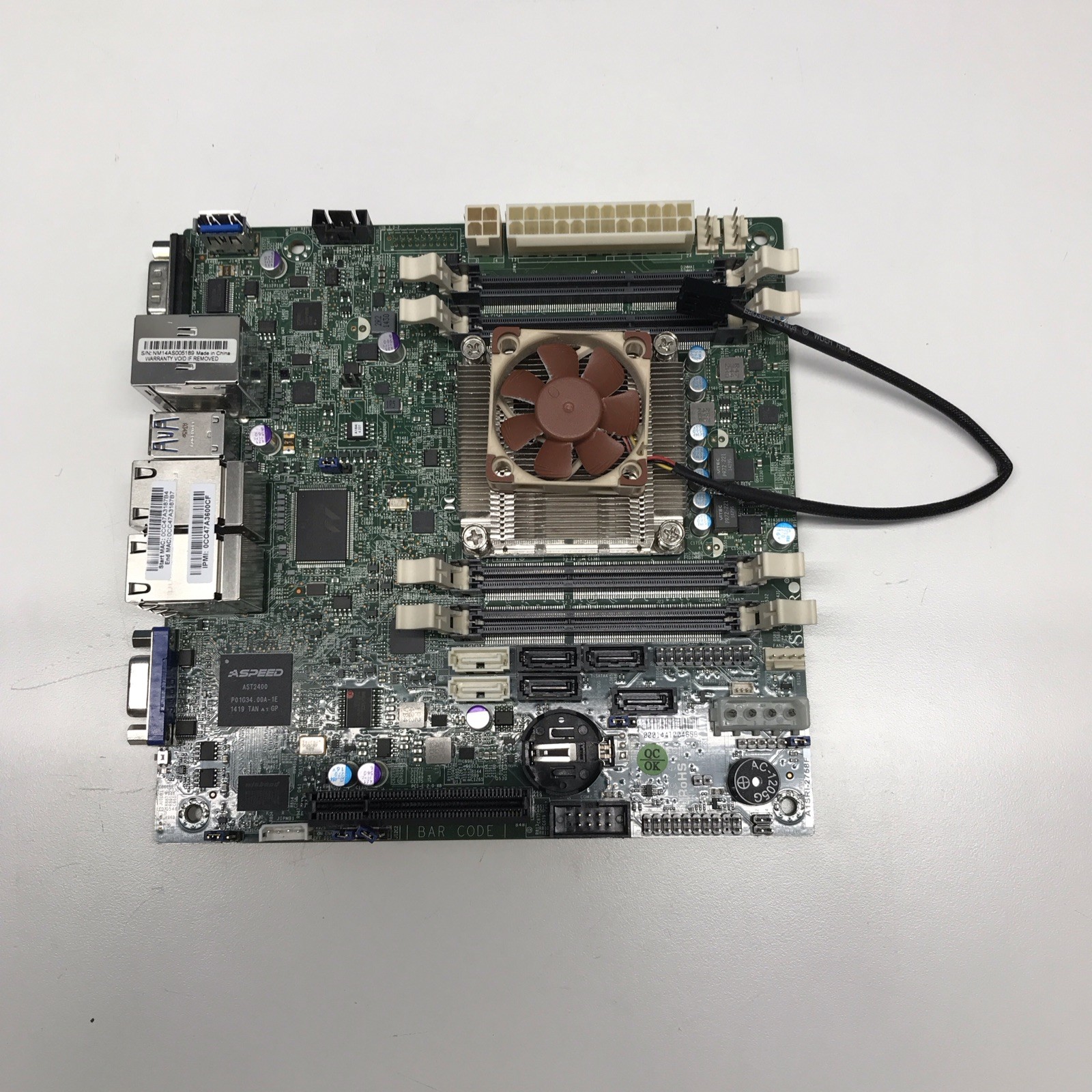 AS IS FOR PARTS       SuperMicro A1SRI-2758F Motherboard