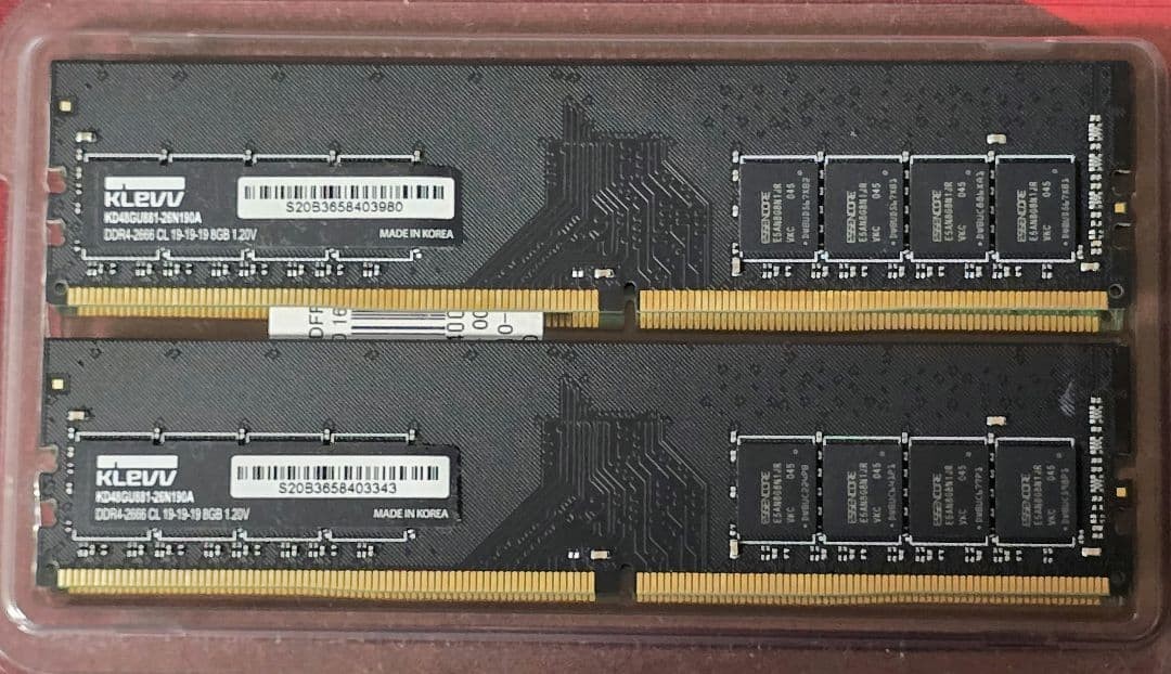 KLEVV DDR4 2666 16GB (8GBx2) RAM for PC, Gaming & Upgrade, Used