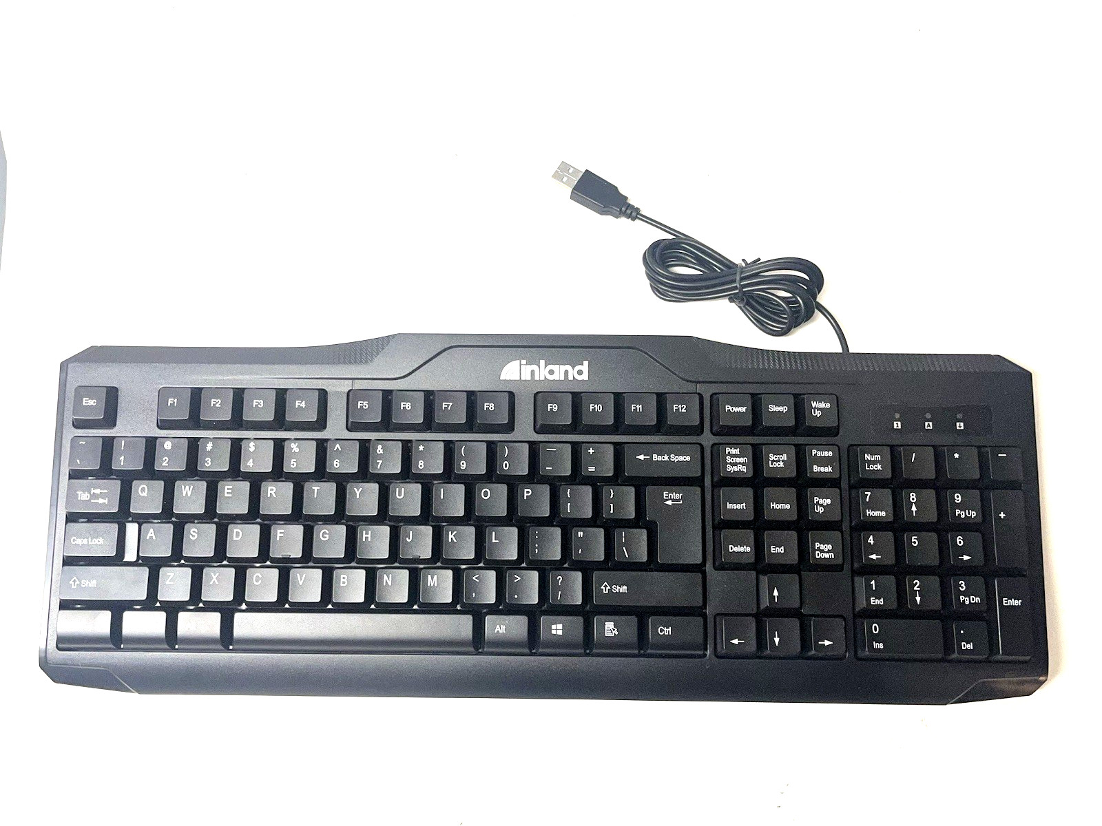 INLAND KEYBOARD J9851 USB 107-KEY WIRED KEYBOARD SILENT BY GENESIS POWER PC N