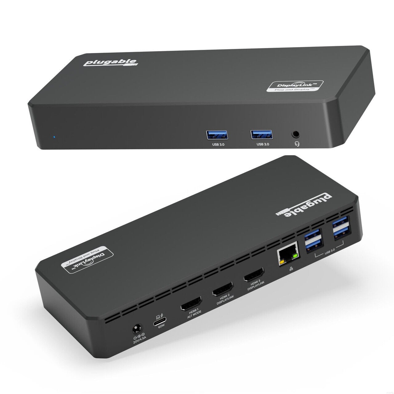 3x HDMI (1x 4K 30Hz, 2x 1080p 60Hz), 6x USB 5Gbps Ports | Windows, macOS, Chrome