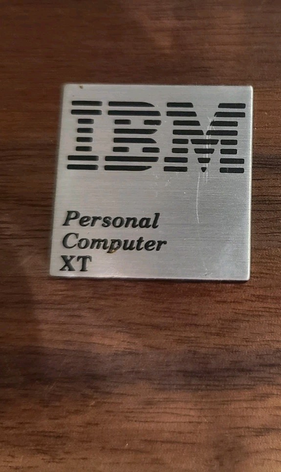 IBM Personal Computer vintage metal badge - computer case badge