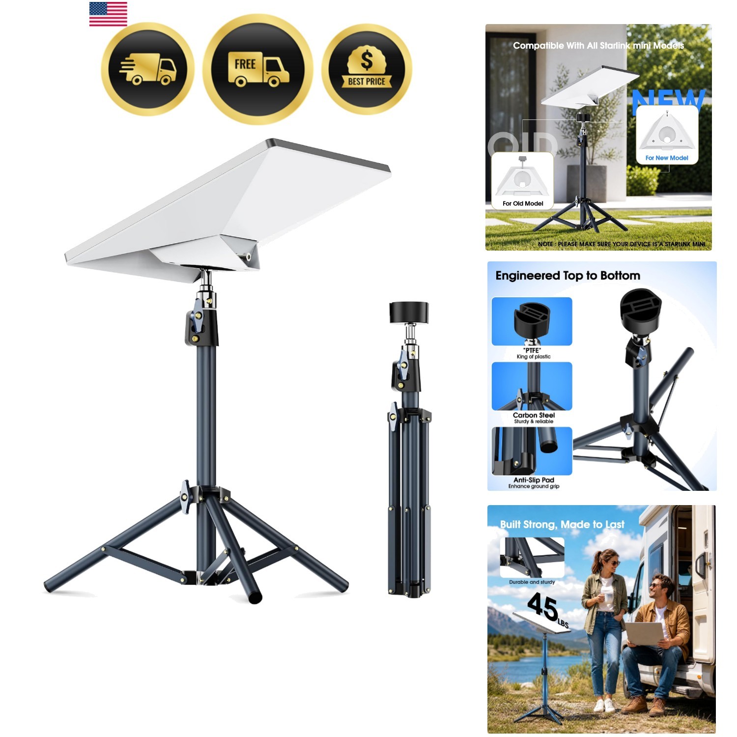 Starlink mini Tripod [Ultra Stable] Starlink Mini Mount with Adapter Compatib...