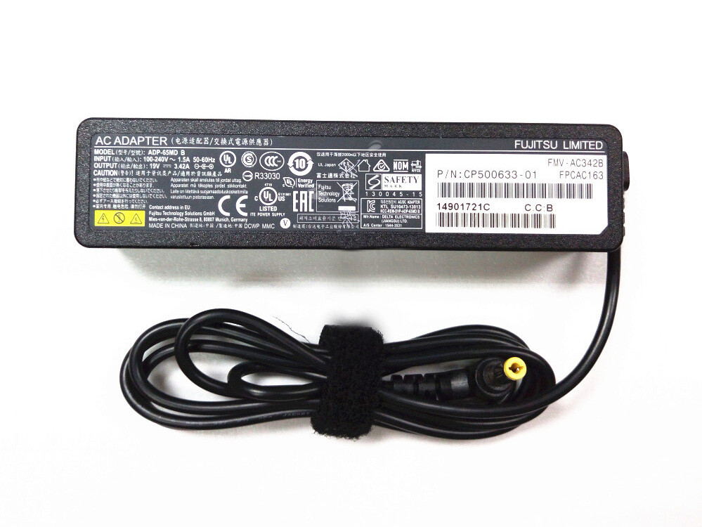 Original Fujitsu 65W Slim AC Adapter Lifebook T938 ADP-65MD B Tablet PC Charger