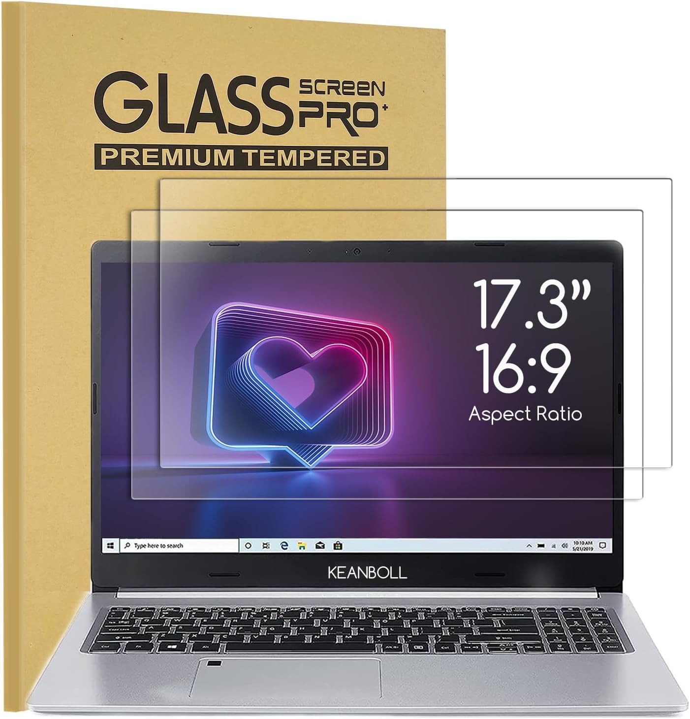 (2-Pack) 17.3 inch Tempered Glass Laptop 17.3"Glass-16:9, Ultra Clear 