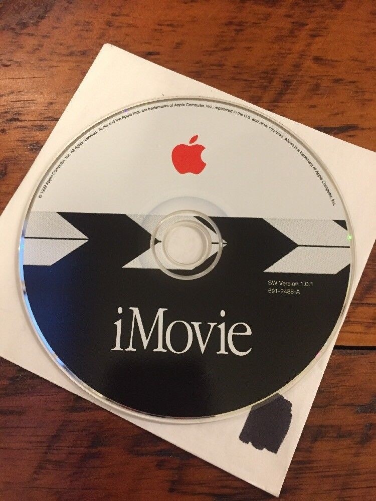 Vintage 1999 iMovie 1 v1.0.1 Macintosh Mac Software Disc Install CD