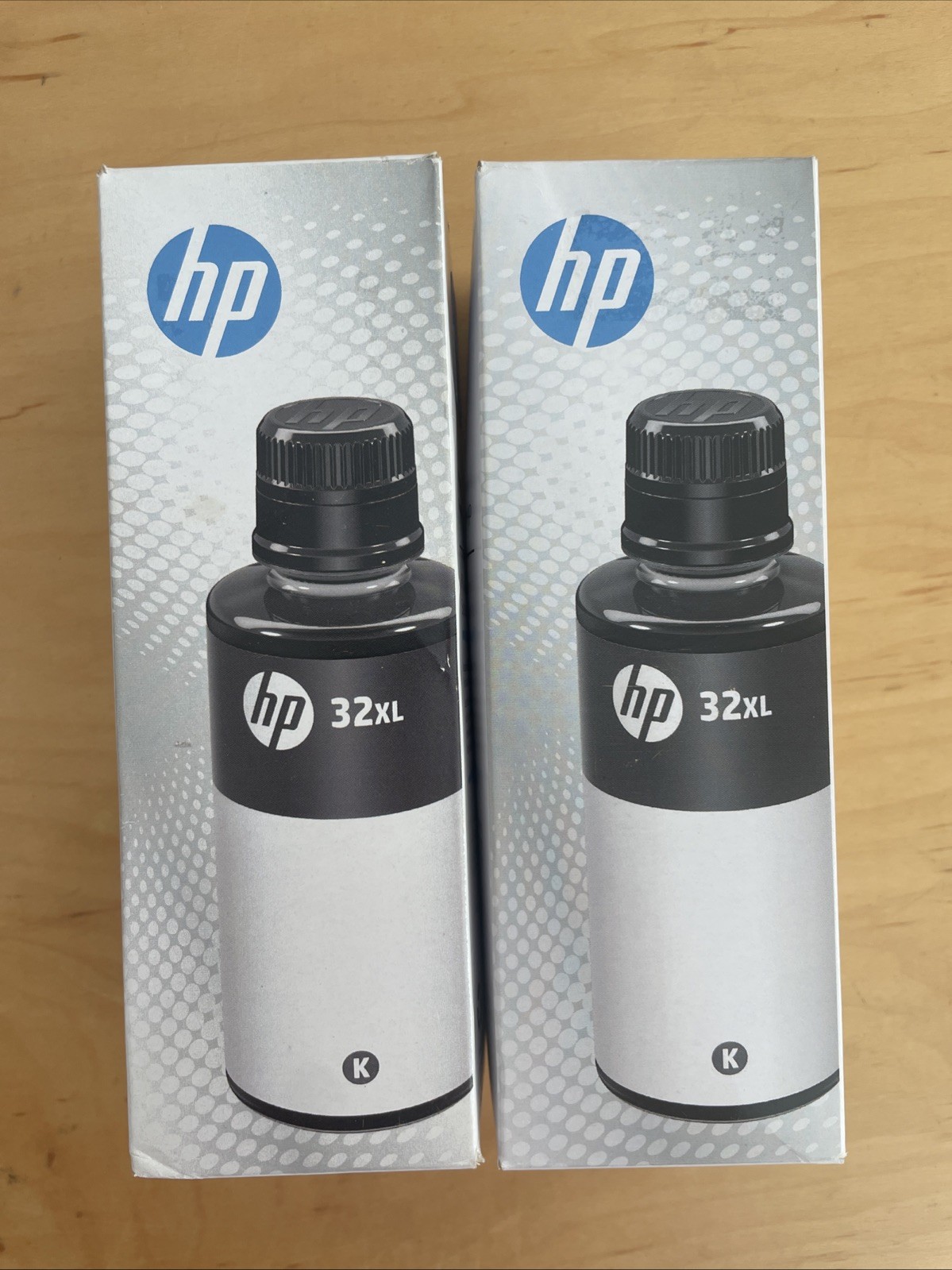 Lot of 2 HP 32 Black Ink Bottles