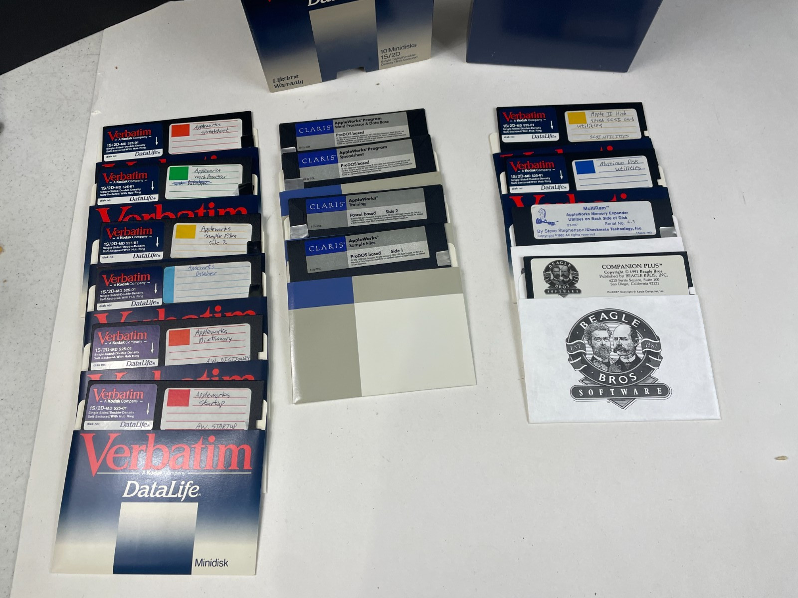 Claris AppleWorks and other Software for Apple II ~ Program System 5 1/4 Disks