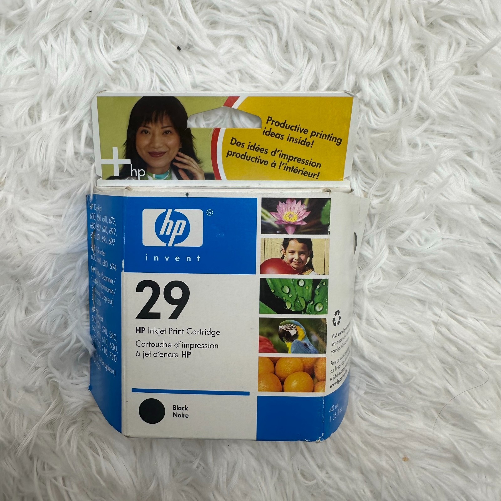 HP 29 Black Ink Print Cartridge Genuine OEM New Sealed May 2009