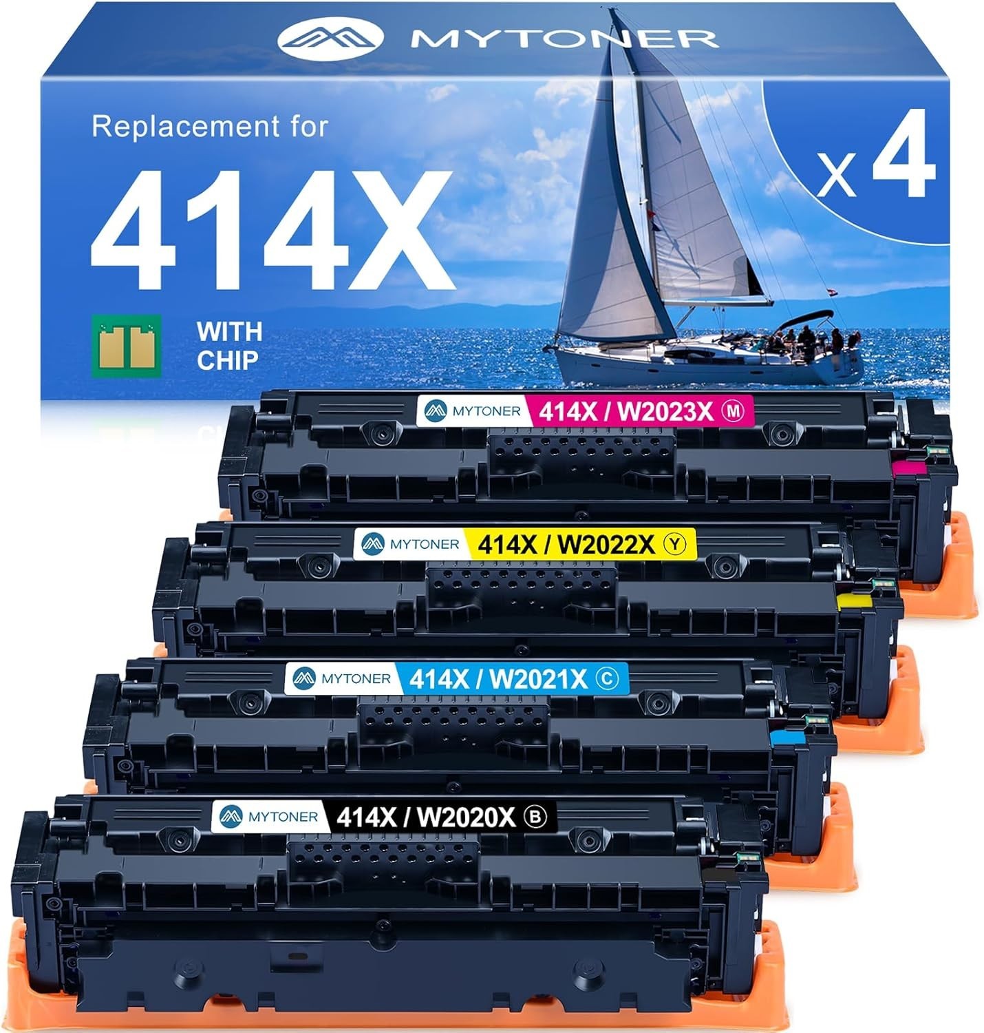 414X Toner Cartridges 4 Pack For HP 414X 414A MFP M479fdw M454dw | Compatible