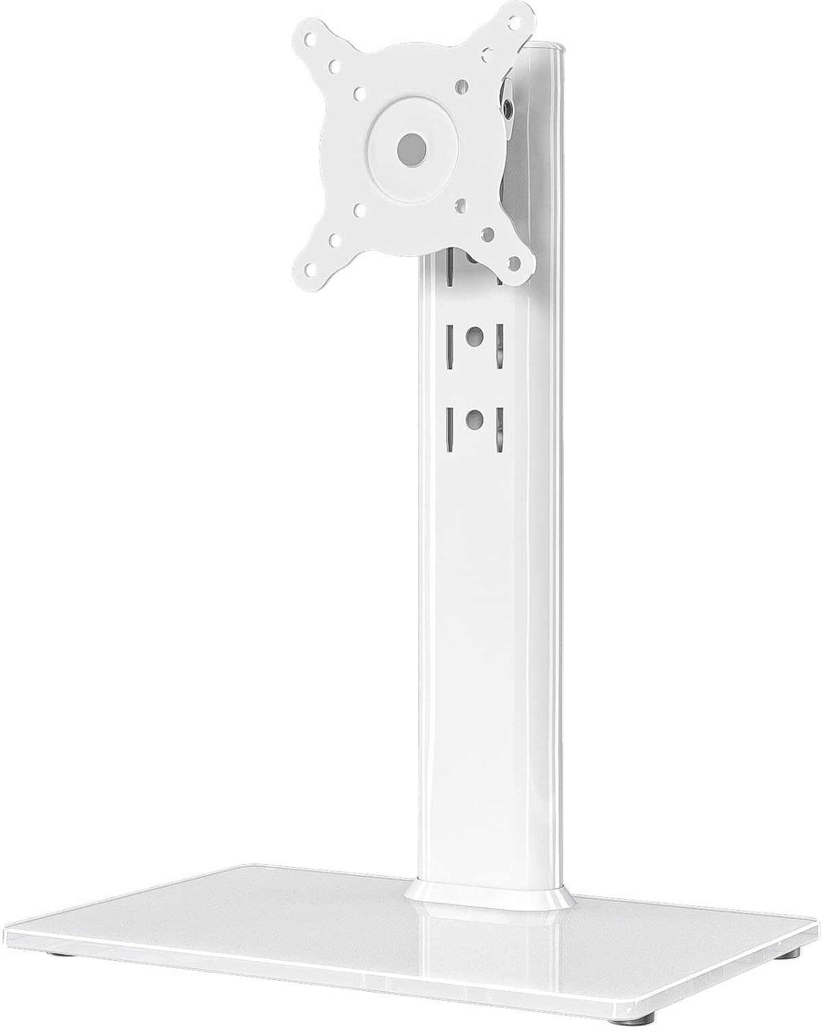 Single Monitor Free-Standing Desk Stand for 13-32" Screen up to 77lbs White