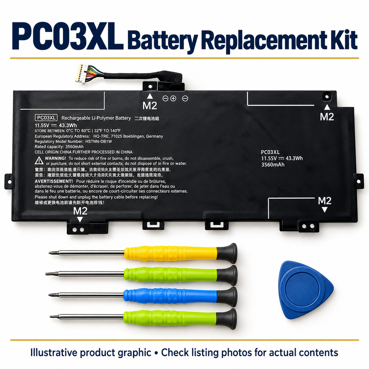 PC03XL M24648-005 Laptop Battery for HP Pavilion x360 14 14-DY 14-DW 14-DH