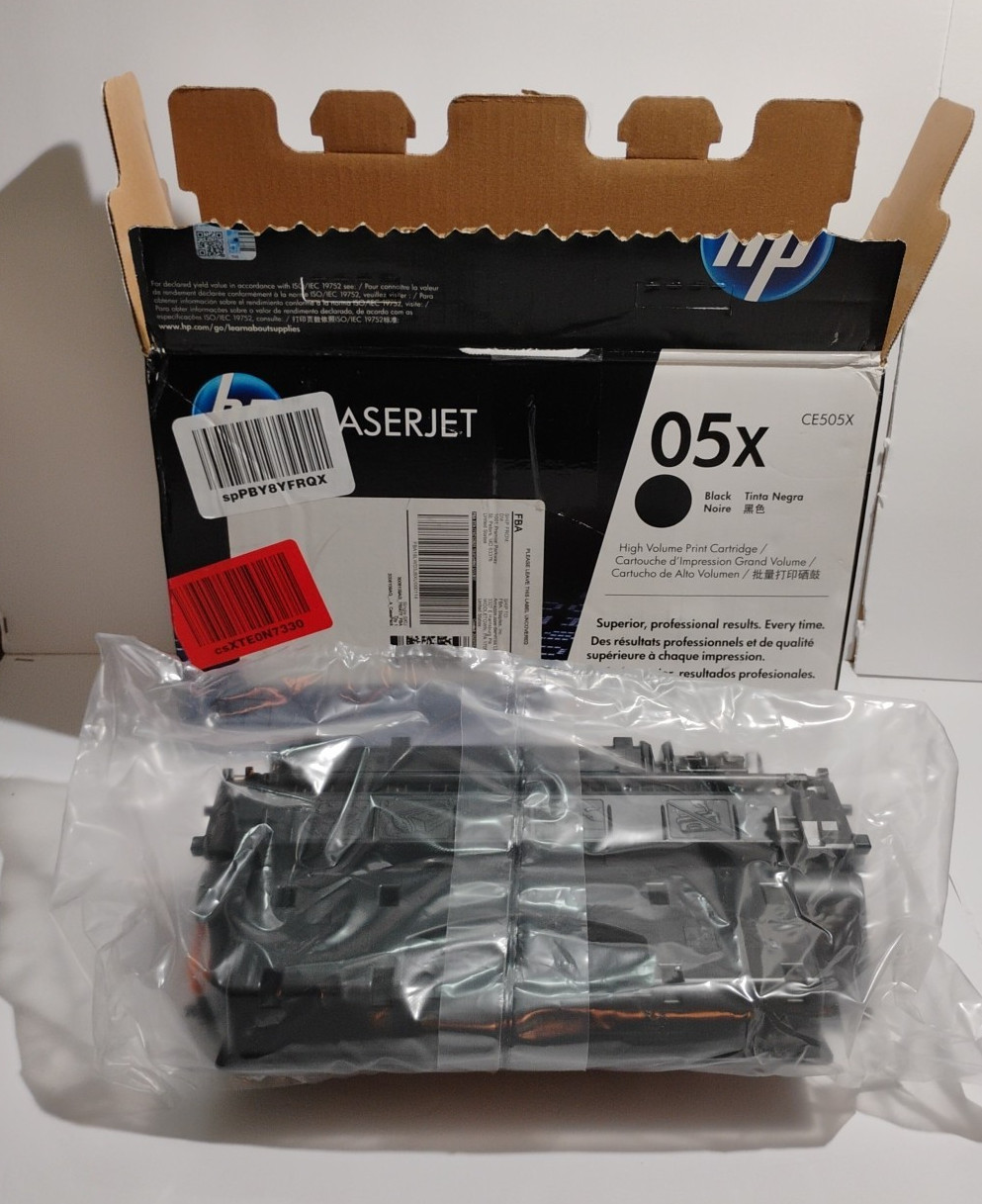 Genuine HP 05X CE505X High Yield Black Toner Cartridge LaserJet P2055dn P2055d