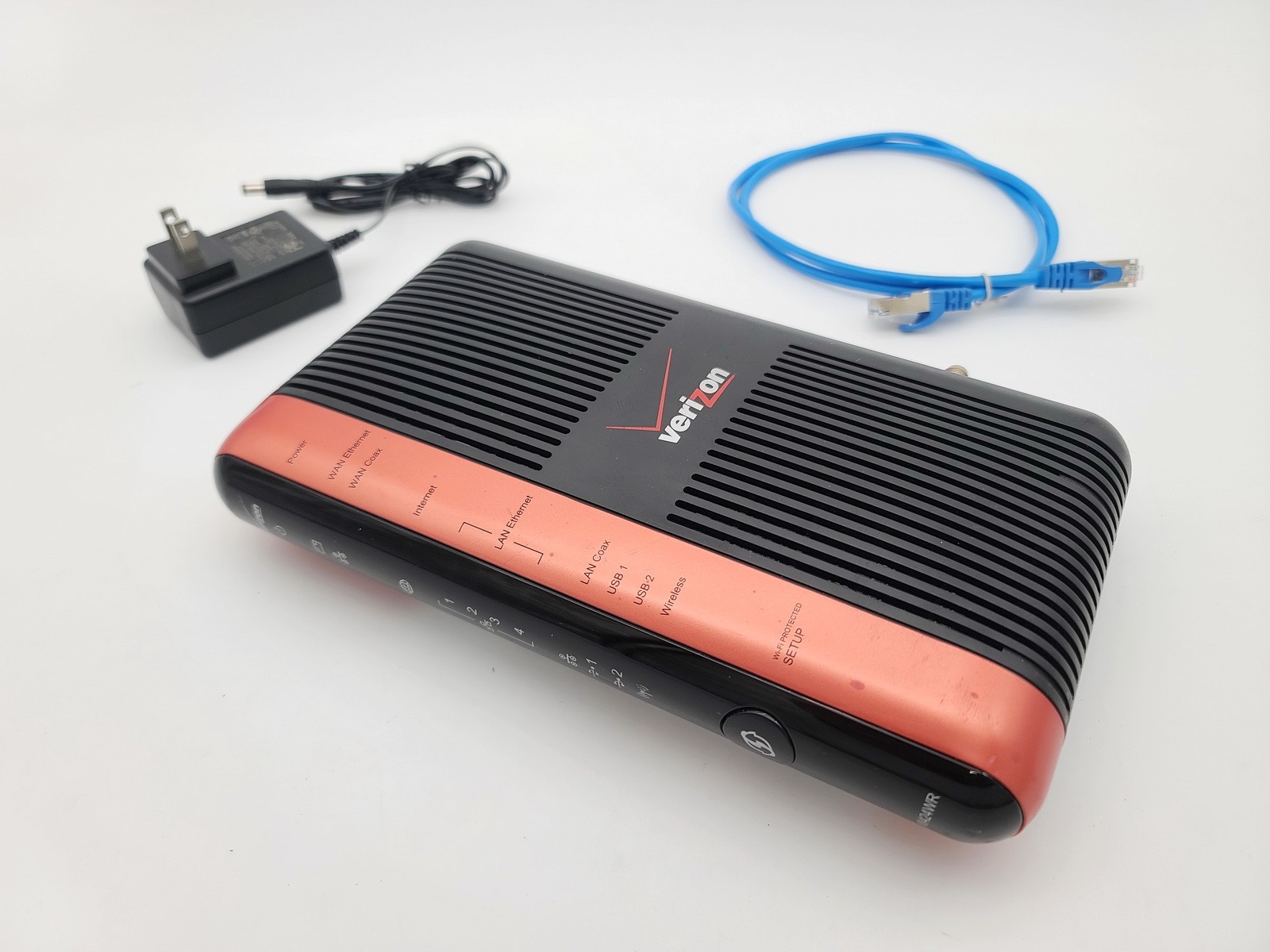 VERIZON ACTIONTEC MI424WR REV I WIRELESS N WIFI ROUTER 300MBPS BLACK / RED