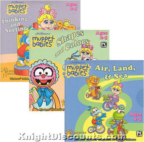 MUPPET BABIES 3x Pack PC Kids Software Ages 2-5 NEW