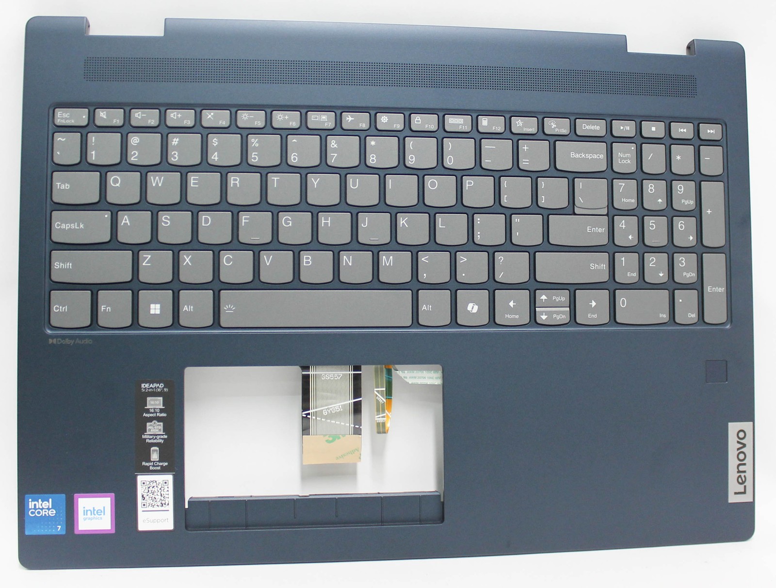 5CB1N95094 Lenovo Palmrest Top Cover w/KB US Eng FP Blue IdeaPad 5 2-in-1GRADE A