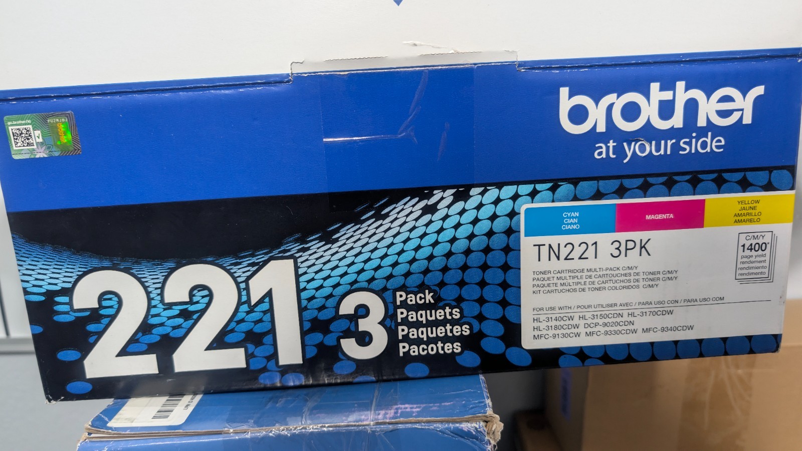 Brother Genuine TN221 CMY Toner Cartridges 3-Pack OEM Open Box See Description